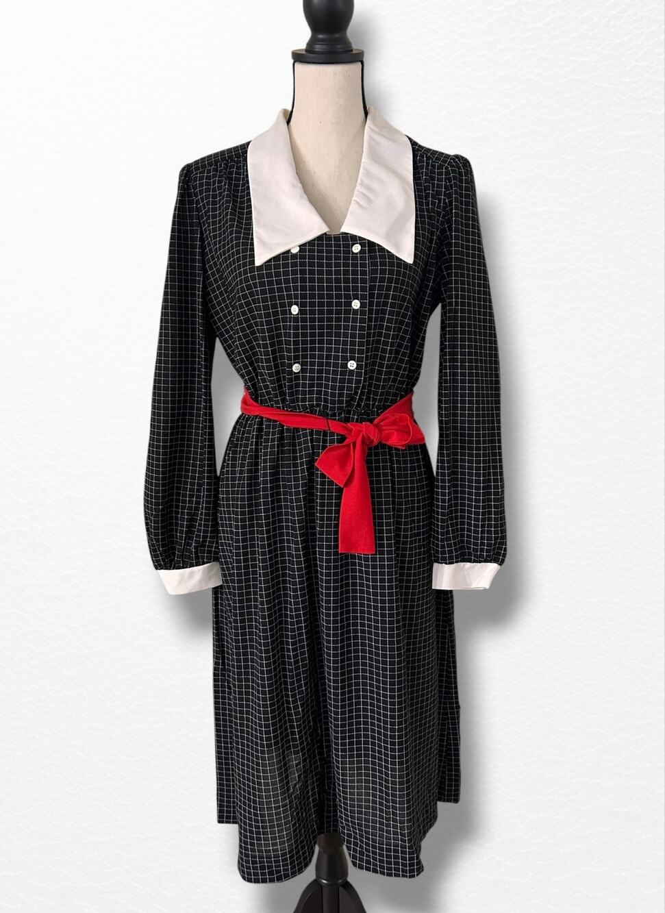 Vintage 1970s Lady Carol Secretary Dress, Size 14